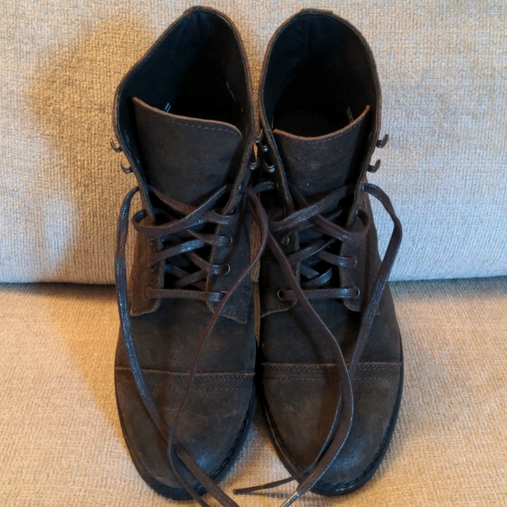 Brown suede Thursday boots
